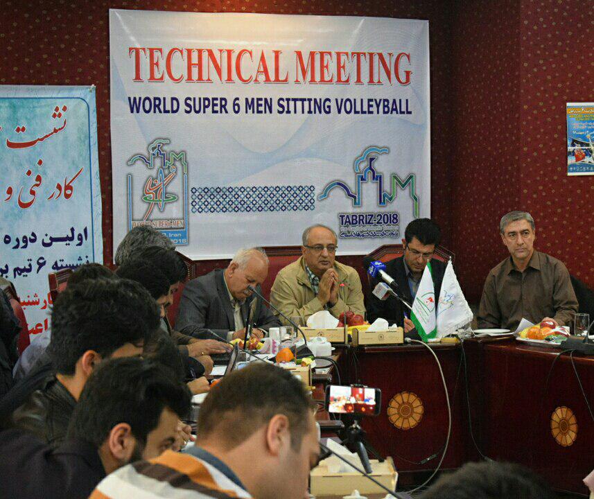 گزارش تصویری/ از لنز دوربین آیدین بخشعلی پور نشست خبری مسابقات لیگ جهانی والیبال نشسته – تبریز