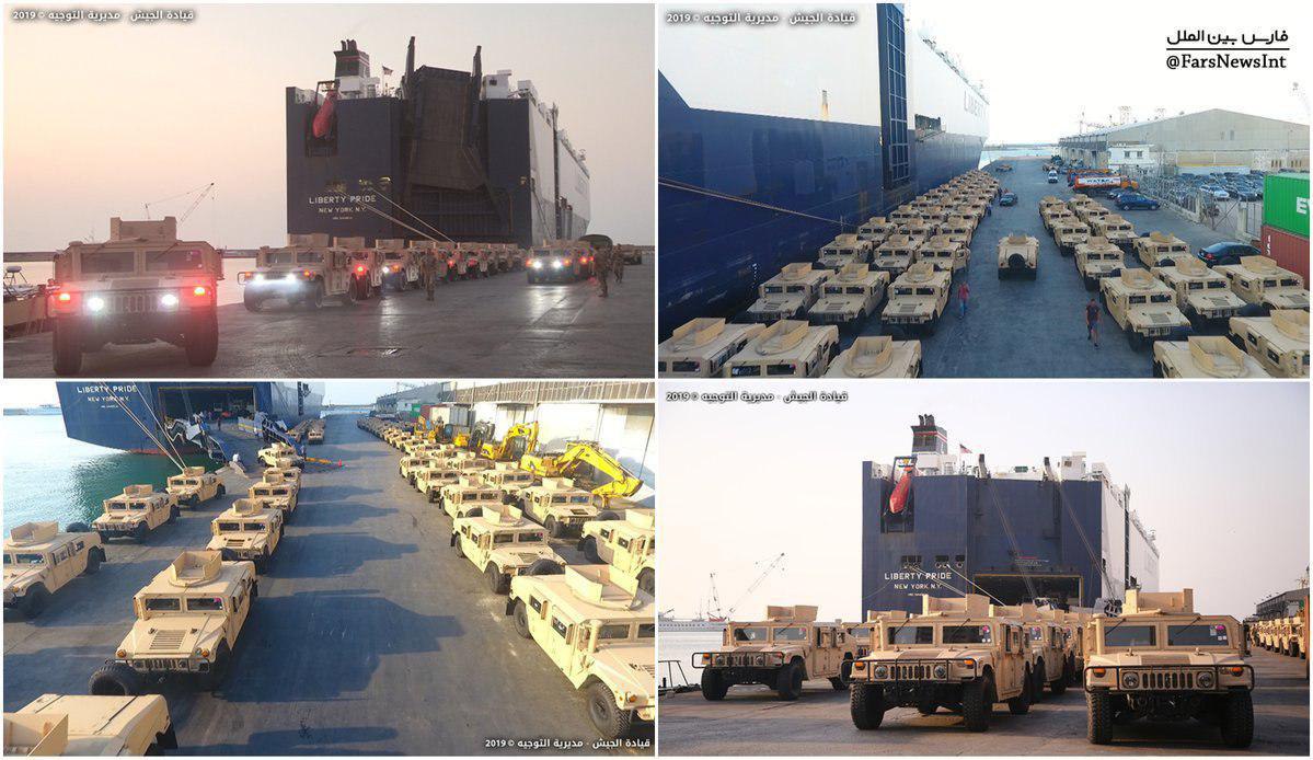 ارتش لبنان اعلام کرد ۱۵۰ خودروی نظامی را به عنوان «هدیه نظامی» از آمریکا دریافت کرده است.
