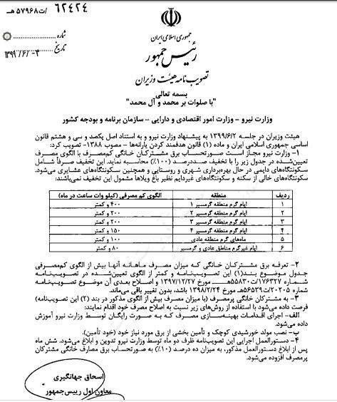 جزئیات مصوبه دولت درباره رایگان شدن برق کم مصرف‌ها
