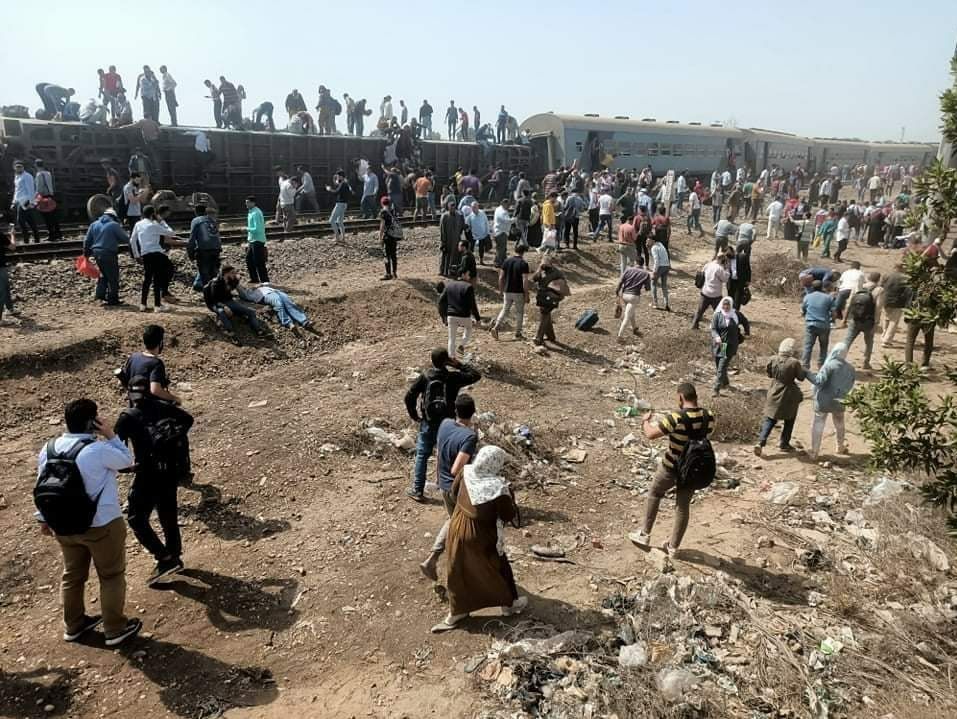 ۸ کشته و بیش از ۱۰۰ زخمی در واژگونی قطار در مصر