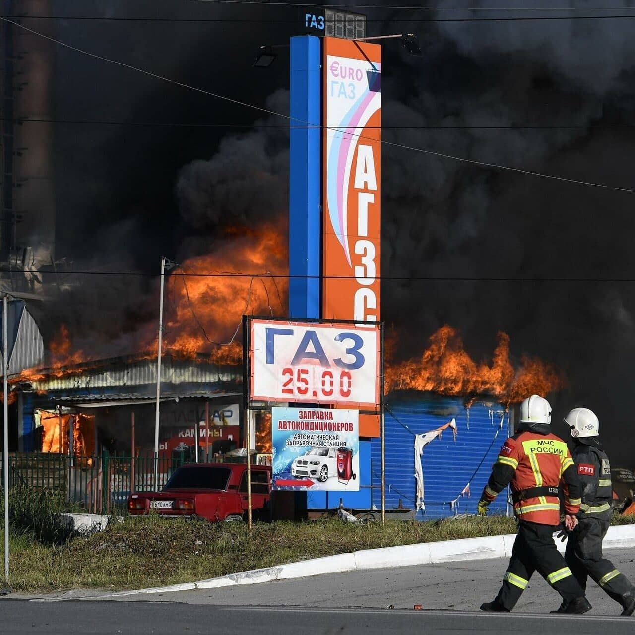 ۳۳ مصدوم در آتش سوزی پمپ بنزین در روسیه