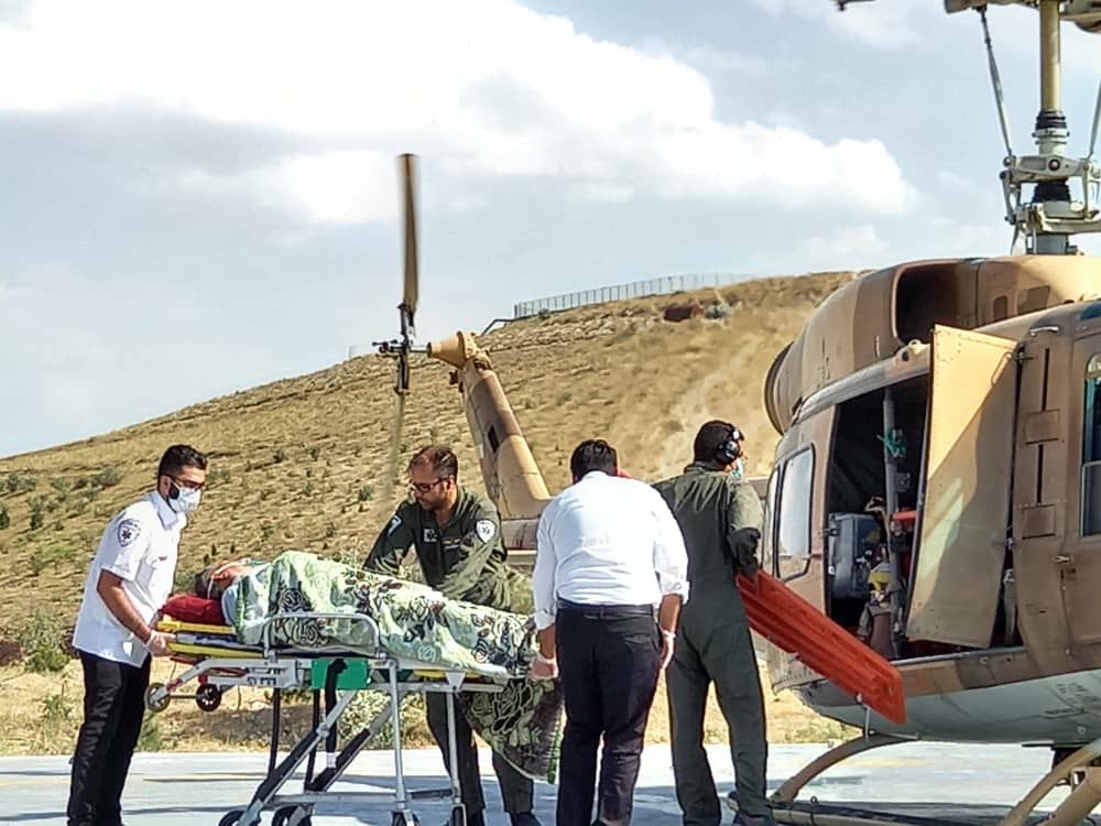 انتقال بیمار سکته مغزی توسط اورژانس هوایی تبریز