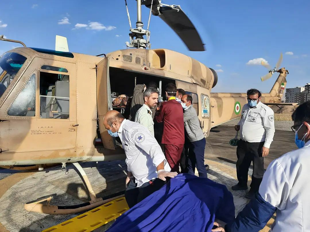 انتقال هوایی سه مصدوم توسط اورژانس هوایی تبریز