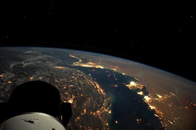 عکس خلیج فارس از ایستگاه فضایی بین‌المللی