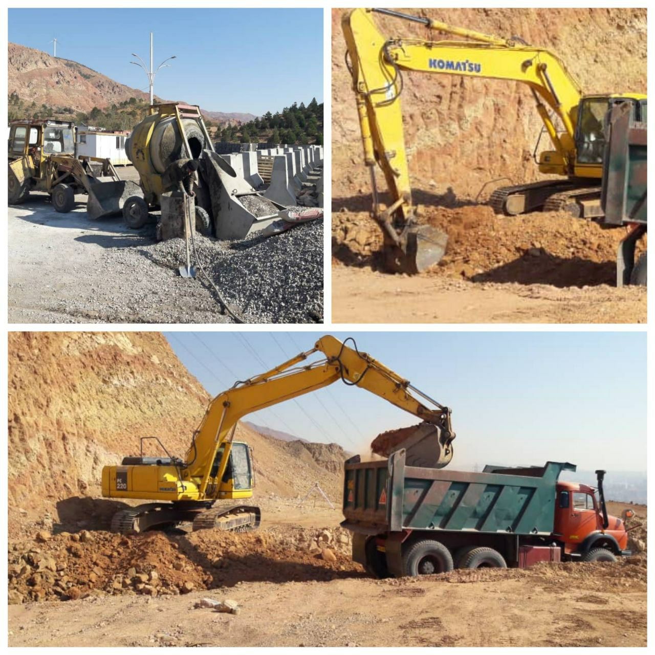 تداوم عملیات پایدارسازی ترانشه های مسیر تله کابین توسط سازمان عمران