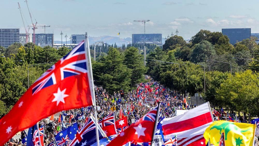 استرالیا؛ تظاهرات هزاران نفری ضدواکسیناسیون
