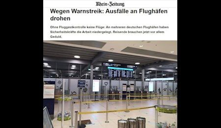 اعتصاب در فرودگاه‌ها و تاخیر پروازها در آلمان
