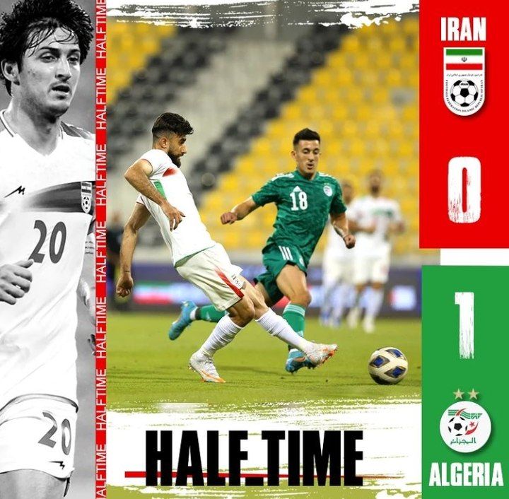 شکست یک نیمه‌ای ایران مقابل الجزایر