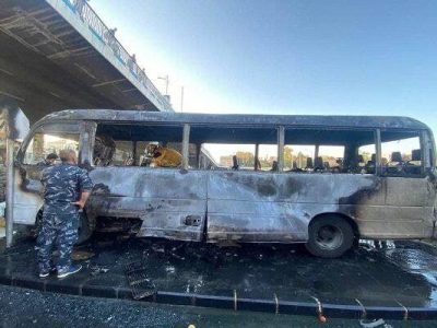 ۴۵ کشته و زخمی بر اثر انفجار اتوبوس ارتش سوریه