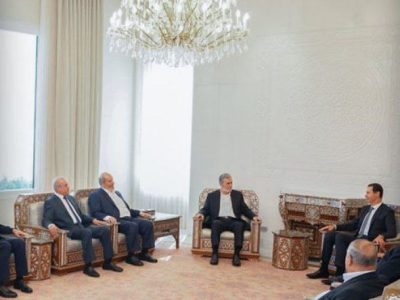 رهبران و نمایندگان گروه‌های فلسطینی به دیدار بشار اسد رفتند