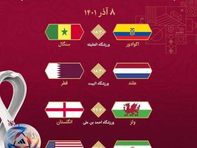 برنامه بازی‌های روز دهم جام جهانی ۲۰۲۲ قطر