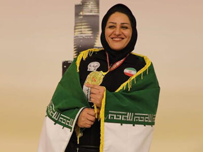 لحظه مچ‌اندازی دختر ایرانی در مسابقات قهرمانی آسیا 