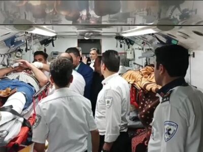 انتقال مصدومان حادثه واژگونی اتوبوس مسافران ایرانی در ارمنستان به بیمارستان تبریز