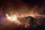 مهار آتش‌سوزی مراتع پلاک قره باغلو بخش آبش احمد شهرستان کلیبر