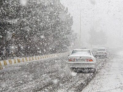 بارش پراکنده برف شهرهای جنوبی آذربایجان‌شرقی را فرا گرفت