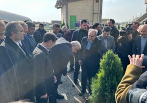 غرس یک اصله نهال توسط وزیر نیرو در تبریز