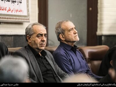 حضور رییس جمهور و استاندار آذربایجان شرقی در آیین سومین شب قدر مسجد دانشگاه تبریز (۲)