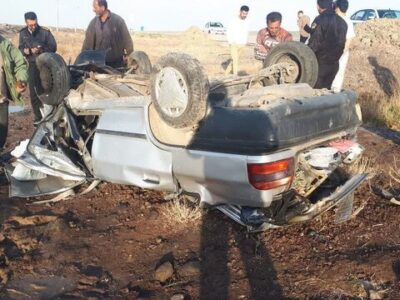 واژگونی خودروی پراید در جاده تبریز – ارومیه