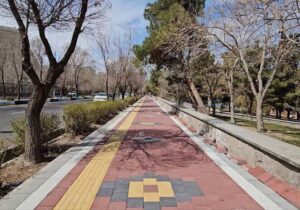 اتمام عملیات مسیر ویژه پیاده‌راهی پارک منظریه به طول یک کیلومتر