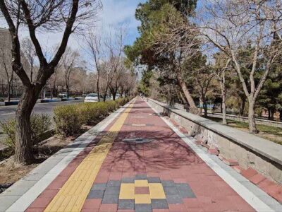 اتمام عملیات مسیر ویژه پیاده‌راهی پارک منظریه به طول یک کیلومتر