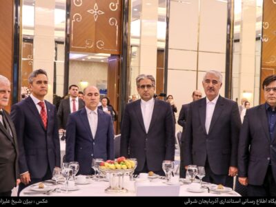 گزارش تصویری |  حضور معاون سیاسی و اجتماعی استاندار آذربایجان شرقی، فرماندار تبریز و مدیر کل حوزه استاندار در مراسم بزرگداشت روز ملی جمهوری آذربایجان در کنسولگری این کشور در تبریز