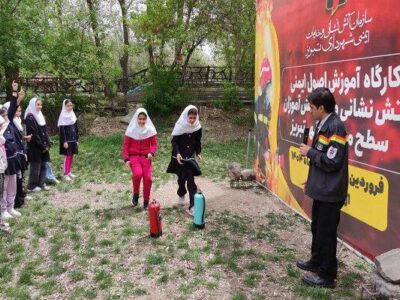 آموزش اصول ایمنی ویژه دانش آموزان در اردوگاه الغدیر تبریز