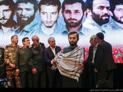 حضور استاندار آذربایجان شرقی در آیین بزرگداشت سردار شهید حسن شفیع زاده در سالن اجتماعات مصلی امام (ره) تبریز