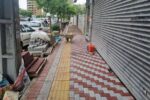 اجرای کفسازی ۵۰۰ متر طولی پیاده روهای خیابان رضانژاد
