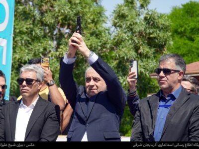 گزارش تصویری | استارت تور بین المللی دوچرخه سواری ایران- آذربایجان با حضور استاندار آذربایجان شرقی