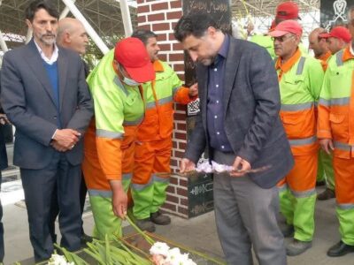 گرامیداشت مقام کارگر با حضور در گلزار شهدا / یاد پاکبانان آسمانی زنده نگه داشته شد