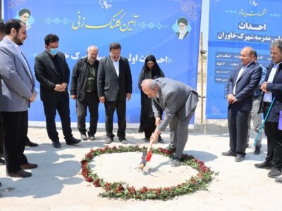 نصب تابلو روزشمار اولین مدرسه بزرگ مقیاس شهرداری تبریز و اتصال پل روگذر سردار خرم به میدان بسیج 