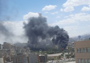 حریق در باغلارباغی تبریز