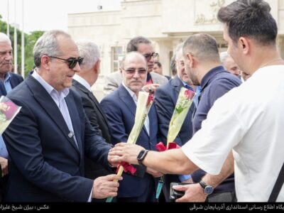 حضور استاندار آذربایجان شرقی در آئین افتتاحیه پرواز های مسیر باکو از فرودگاه تبریز