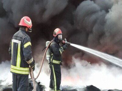 آتش‌سوزی ضایعات لاستیک در میدان آذربایجان تبریز مهار شد
