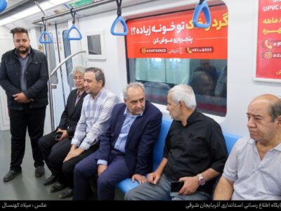 همسفری استاندار با مردم در مترو