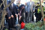 غرس نهال توسط وزیر راه و شهرسازی به یاد دو دانش‌آموز شهید تبریز