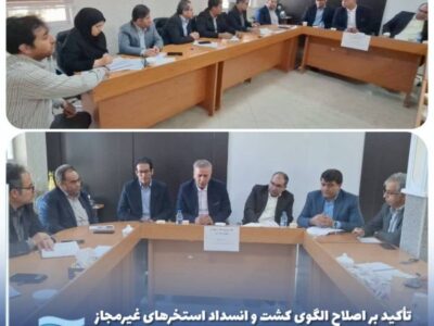 تأکید بر اصلاح الگوی کشت و انسداد استخرهای غیرمجاز در عجب‌شیر