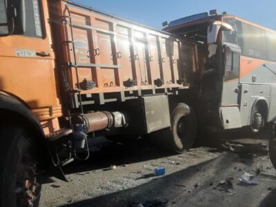 تصادف زنجیره‌ای در آزادراه پیامبر اعظم تبریز با یک فوتی و ۱۶مصدوم 