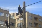 تجهیز شبکه فشار ضعیف هوایی برق تبریز به کابل خودنگهدار در خط پایانی