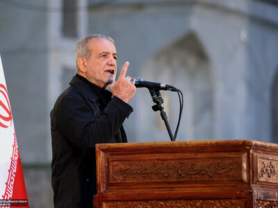 رئیس جمهور پزشکیان : بنده اعلام می‌کنم که ما اکنون در قوی‌ترین جایگاه ممکن می‌توانیم خودمان را قرار دهیم.