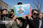 پیکر شهید خلبان سرهنگ مهدی فیروزمند در تبریز تشییع شد