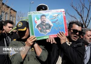 پیکر شهید خلبان سرهنگ مهدی فیروزمند در تبریز تشییع شد