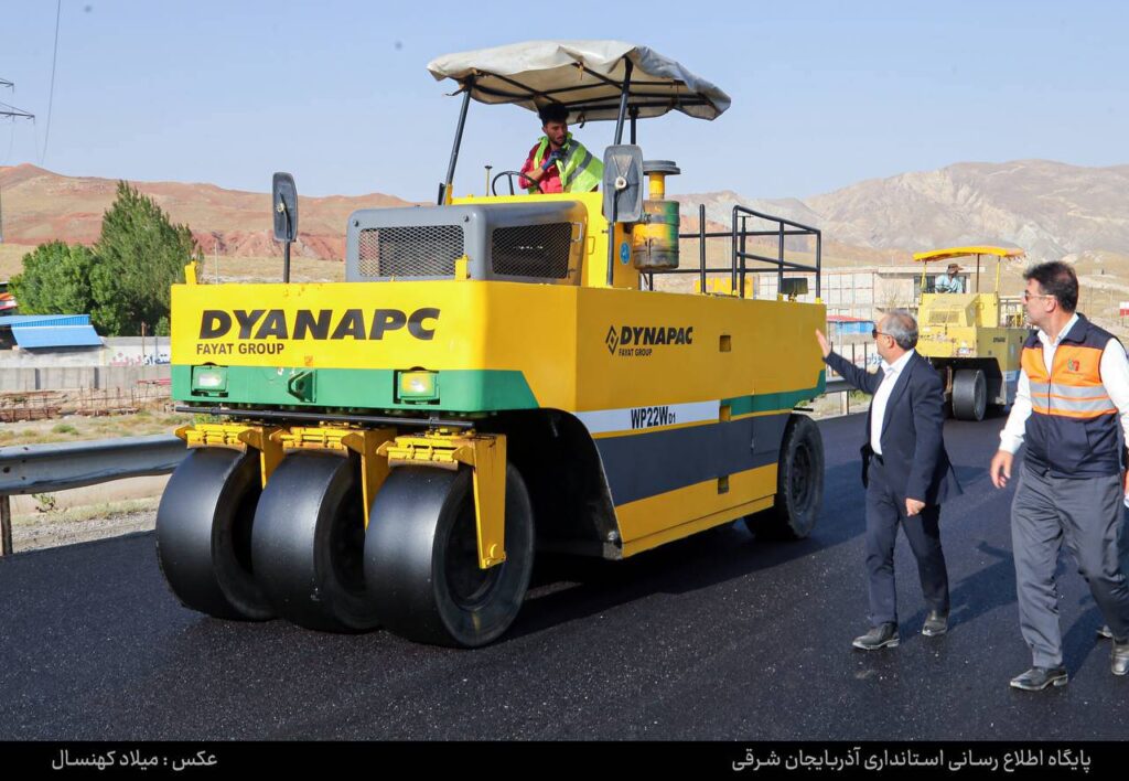 گزارش تصویری بازدید استاندار آذربایجان شرقی از پروژه آسفالت آزادراه تبریز-زنجان