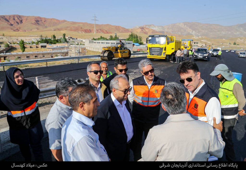گزارش تصویری بازدید استاندار آذربایجان شرقی از پروژه آسفالت آزادراه تبریز-زنجان