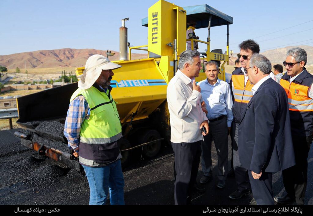گزارش تصویری بازدید استاندار آذربایجان شرقی از پروژه آسفالت آزادراه تبریز-زنجان
