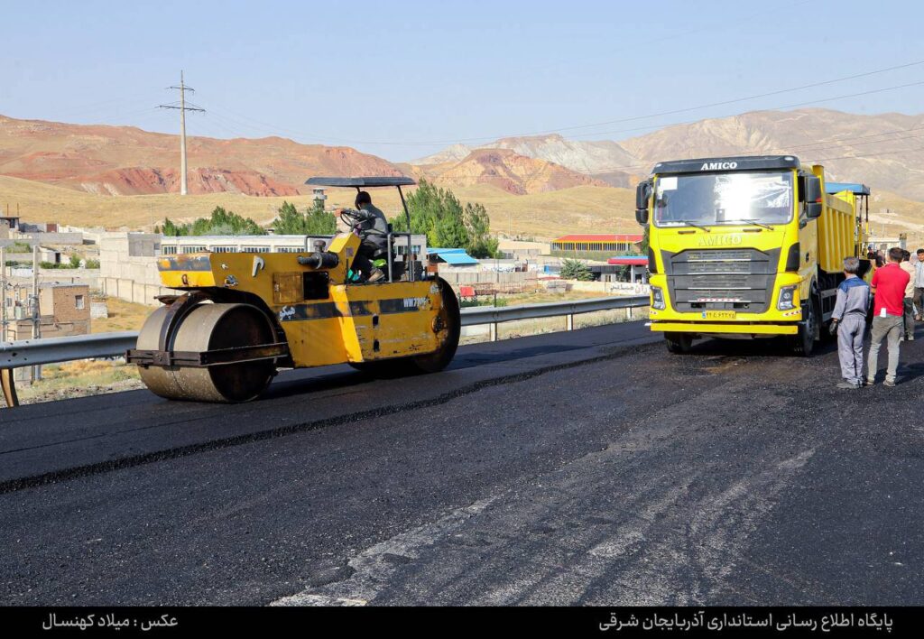گزارش تصویری بازدید استاندار آذربایجان شرقی از پروژه آسفالت آزادراه تبریز-زنجان