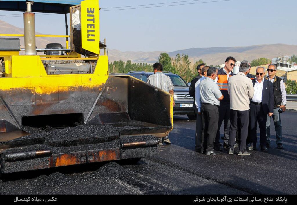 گزارش تصویری بازدید استاندار آذربایجان شرقی از پروژه آسفالت آزادراه تبریز-زنجان