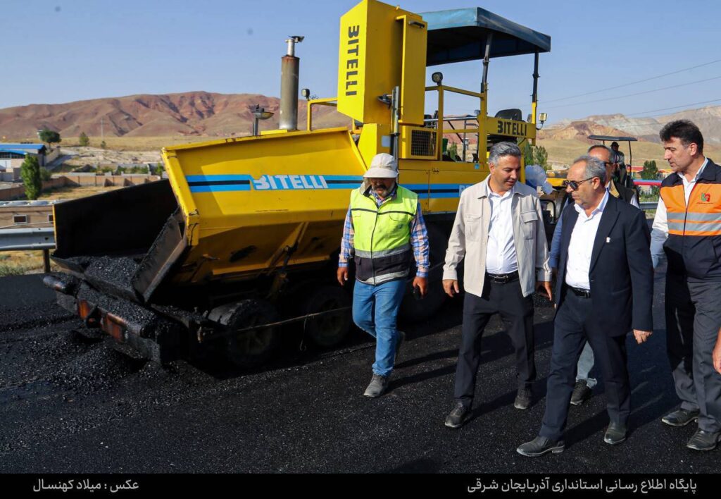 گزارش تصویری بازدید استاندار آذربایجان شرقی از پروژه آسفالت آزادراه تبریز-زنجان